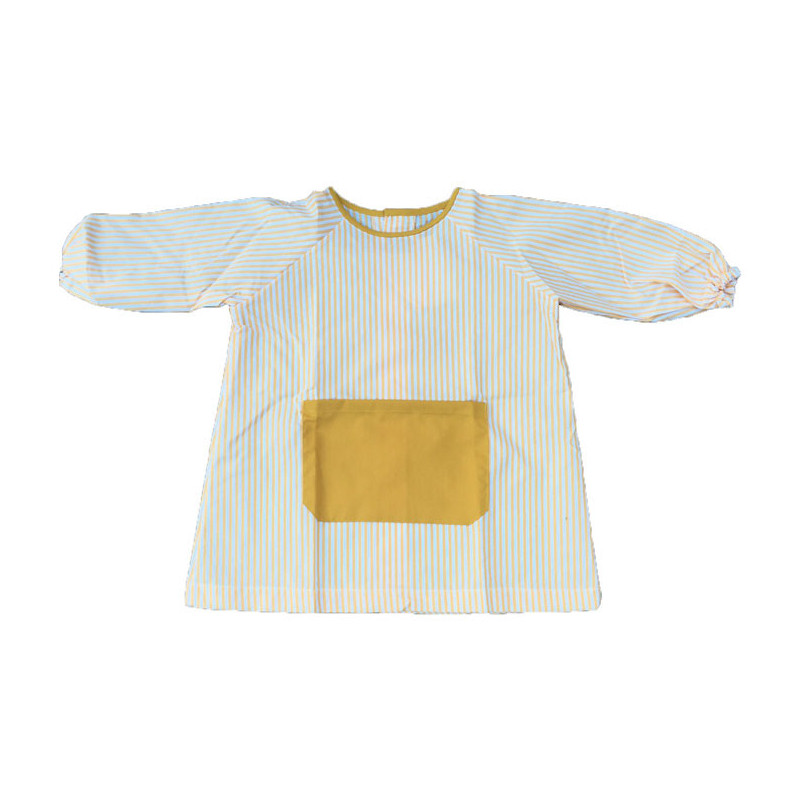 Babi escolar amarillo abrochado por detrás Ponsich - Batas escolares baratas
