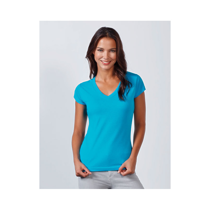 camisetas mujer cuello pico