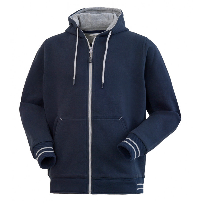 Chaqueta sudadera con cremallera azul marino Hampton - Ropa de trabajo
