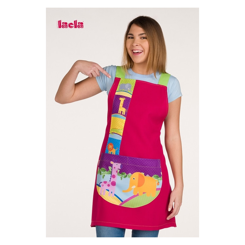 Estola para maestras fucsia animalejos de Lacla - casadelasbatas.com