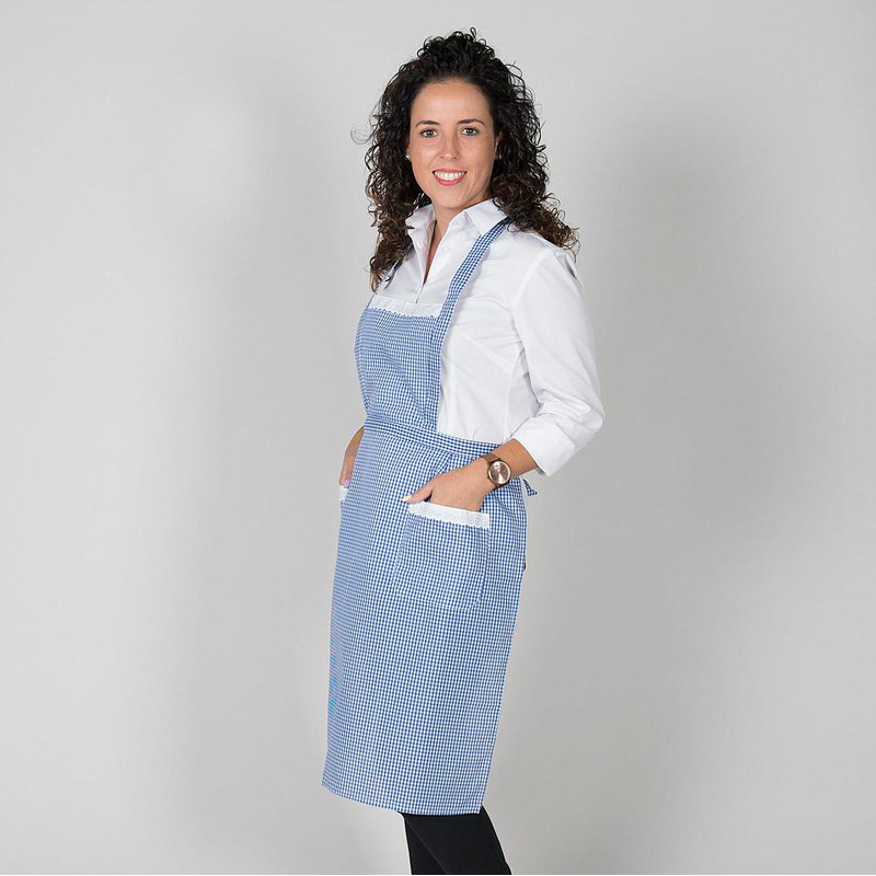 Delantal con puntilla a cuadros vichy - Gary's