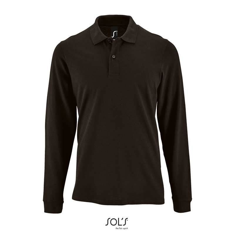 Polo piqué de hombre manga larga Sol's - Polos de trabajo baratos