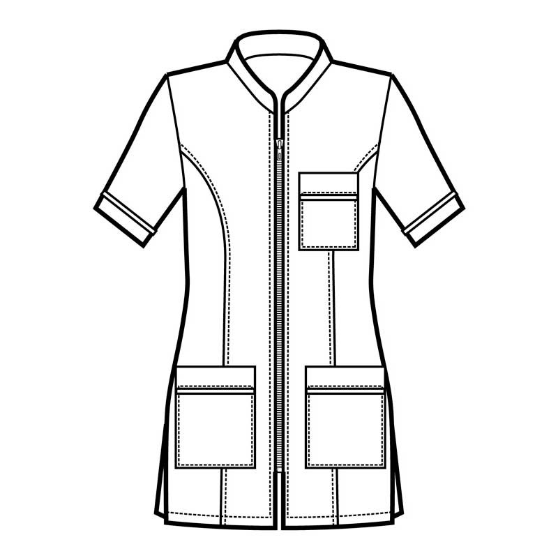 Casaca laboral Florida negra con detalle verde Florida - Isacco 002536