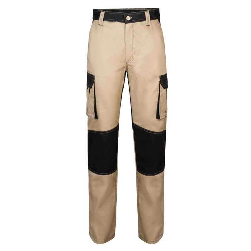 Pantalones de trabajo con parte trasera elástica 300,00 g/m2 algodón puro color azul oscuro 50 BP1486-060-10-34s 