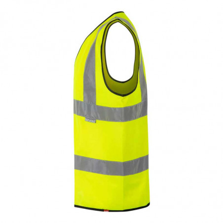 Sudadera Con Capucha Reflectante De Alta Visibilidad - Dos Tonos Naranja/amarillo, Material Polar, Ideal Para Trabajo