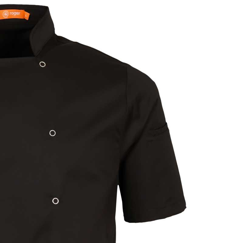 Chaqueta cocina chef hombre negra doble abotonadura central – Julin Serra