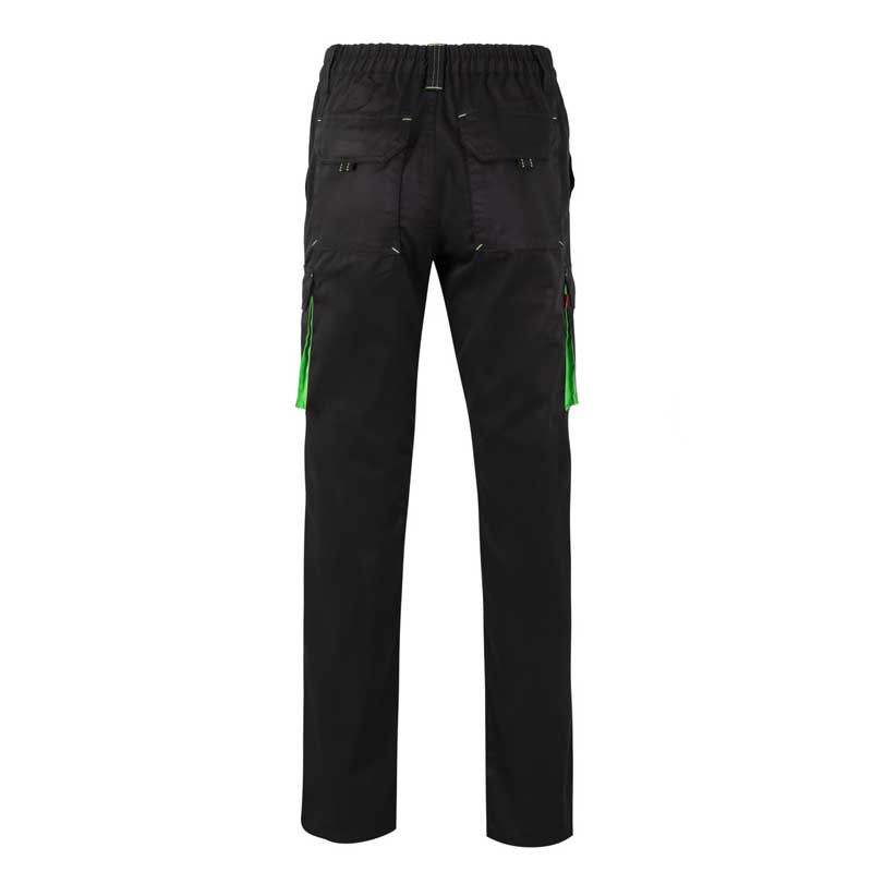 Pantalón de trabajo bicolor Stretch negro combinado- Velilla 103024S