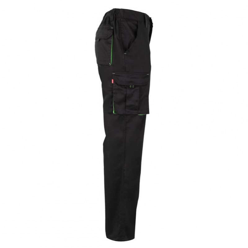 Pantalón de trabajo bicolor Stretch negro combinado- Velilla 103024S