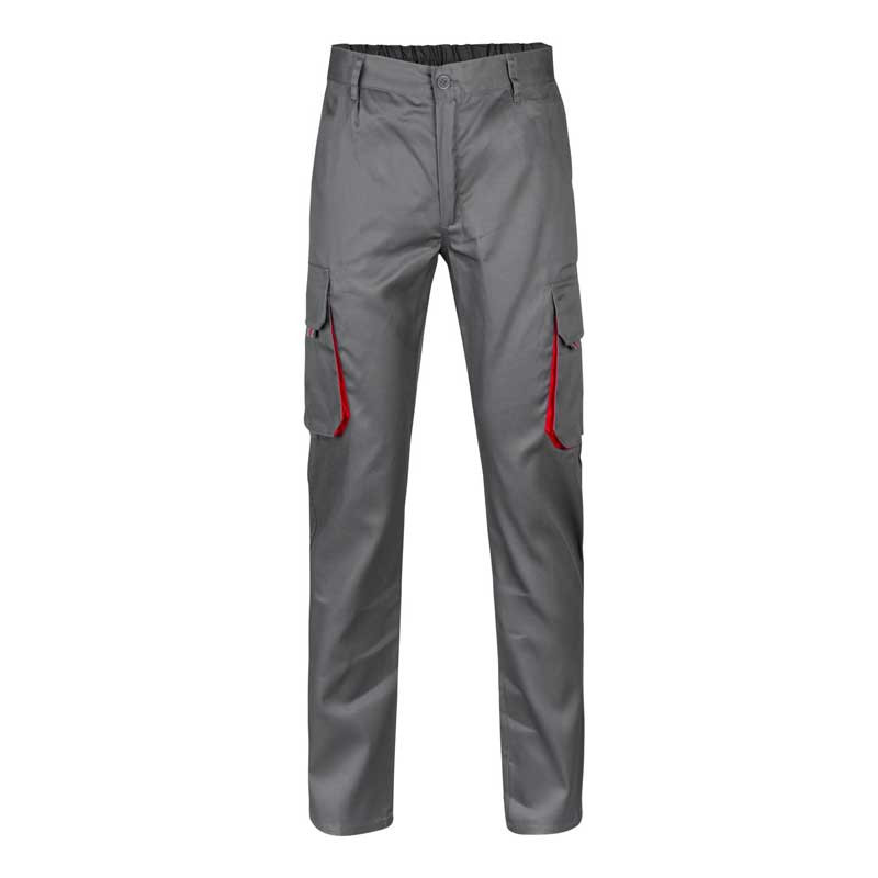 Pantalón de trabajo bicolor gris con detalle a constraste - Velilla 103004