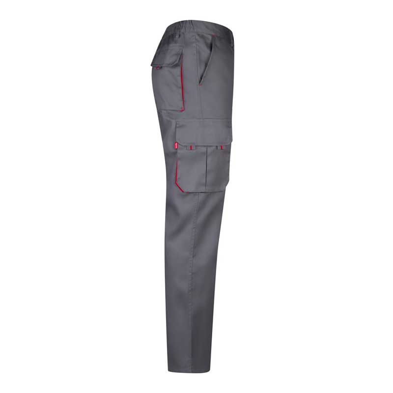 Pantalón de trabajo bicolor gris con detalle a constraste - Velilla 103004