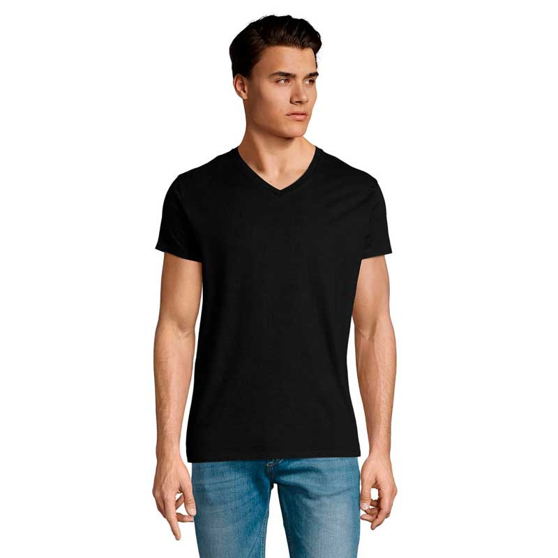 Camiseta hombre con cuello de pico Imperial - Sol's 02940