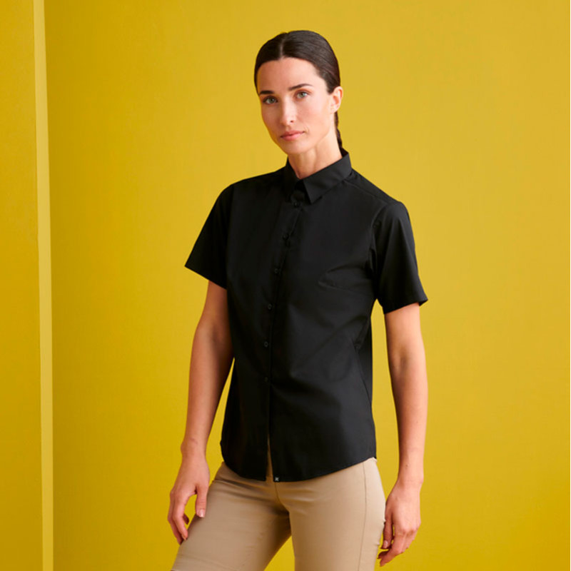 Camisa mujer cuello camisero manga corta - Monza 02251