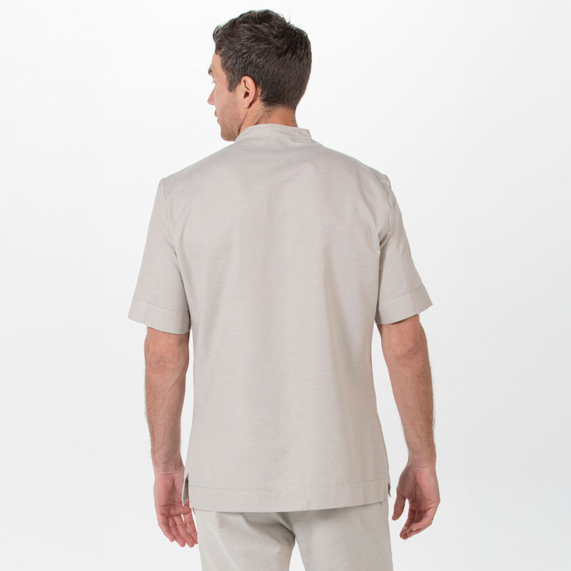 Casaca sanidad hombre cuello mao beige - Dyneke