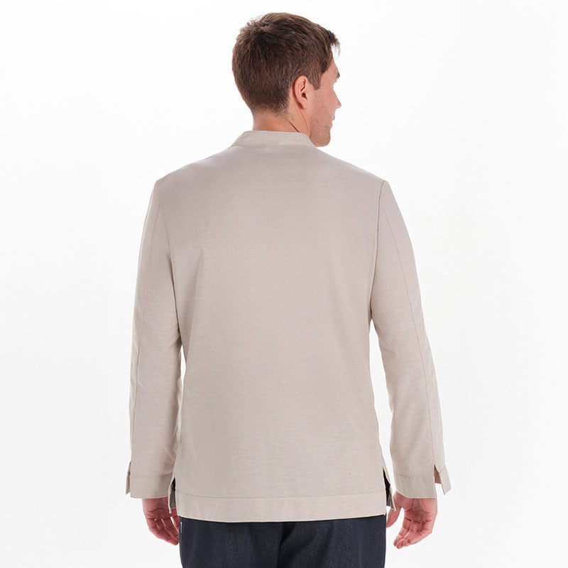 Camisa ibicenca hombre Arenasmar beige - Dyneke