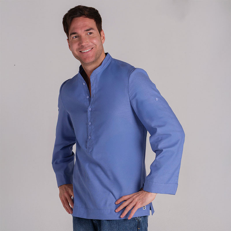 Camisa ibicenca hombre Arenasmar azul - Dyneke 8534818