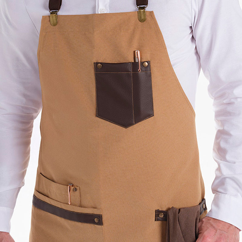 Delantal ocre 2x1 peto o corto - Dyneke 8618324