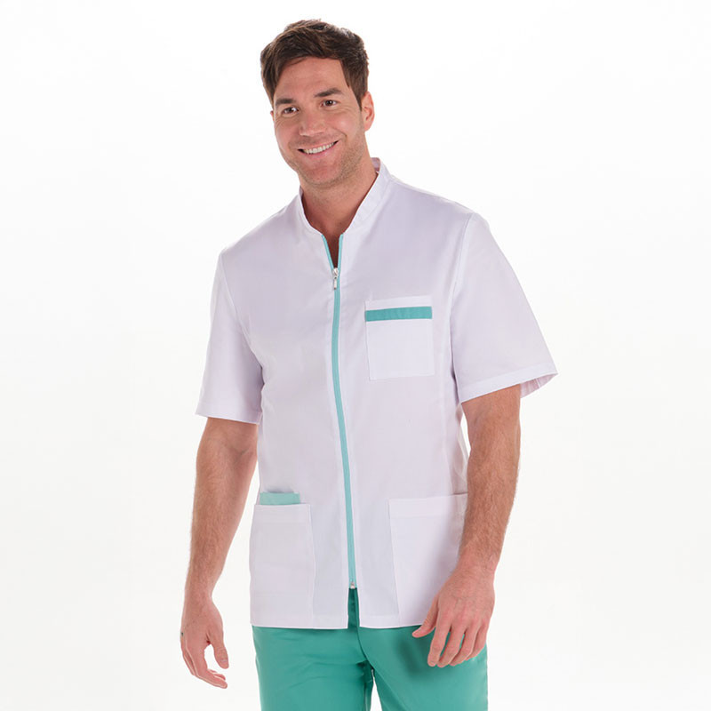 Chaqueta hombre contrastes verdes manga corta - Dyneke 8058906