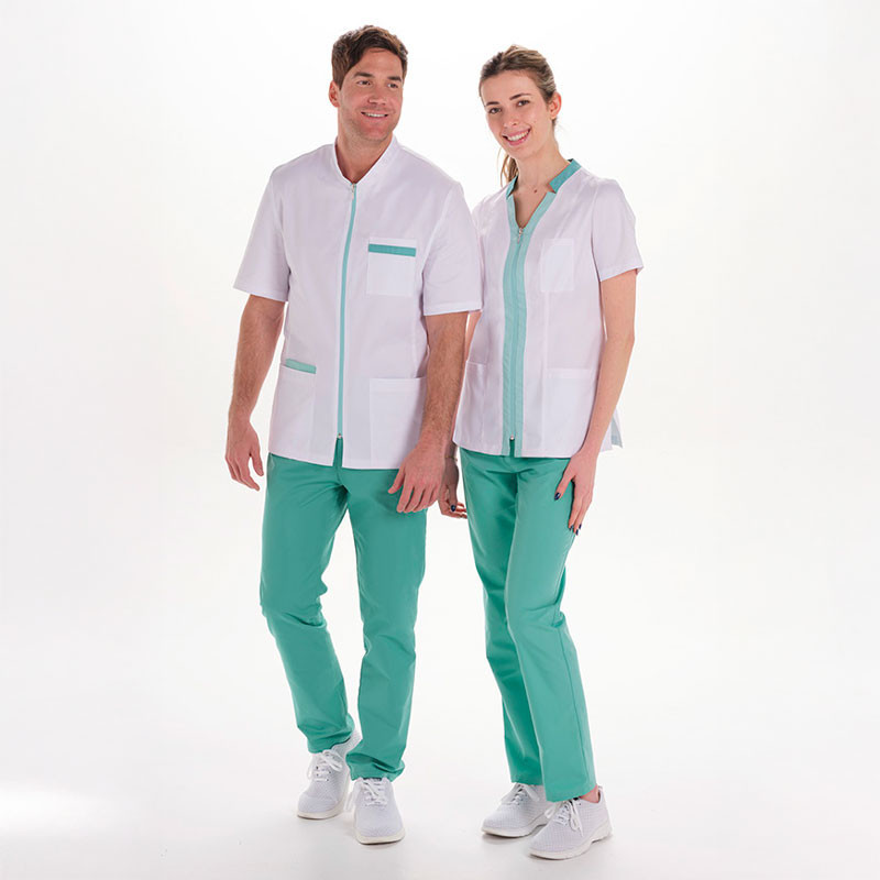 Chaqueta hombre contrastes verdes manga corta - Dyneke 8058906