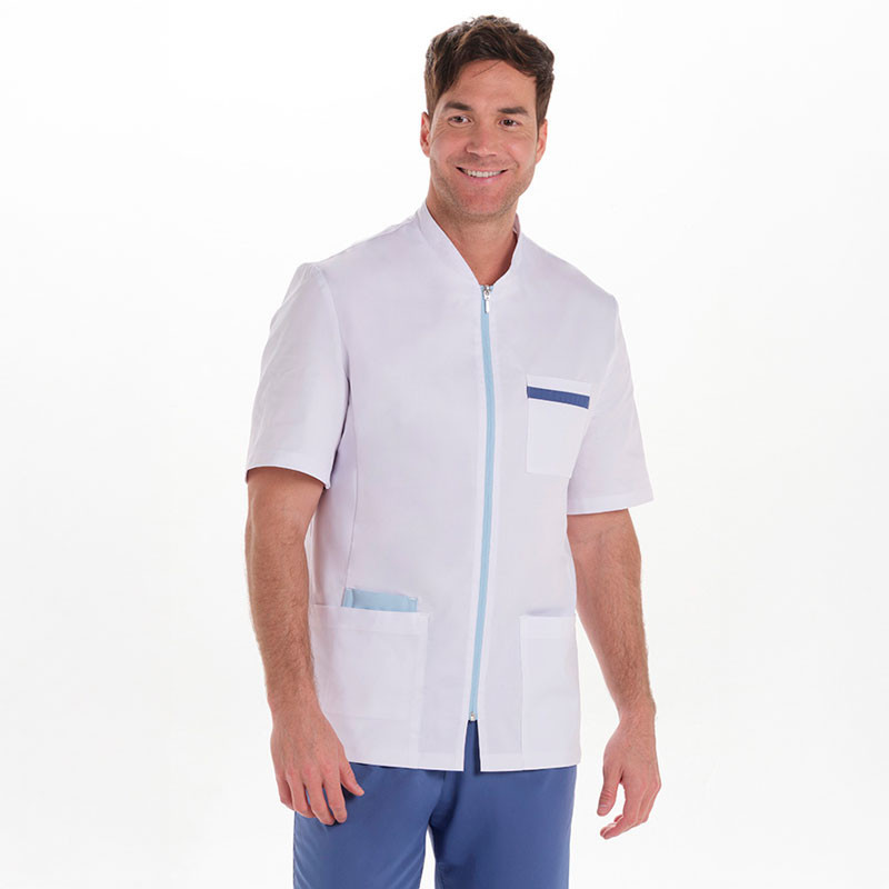 Chaqueta hombre contrastes azules manga corta - Dyneke 8058907