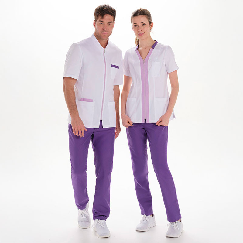 Chaqueta hombre contrastes morados manga corta - Dyneke 8058896