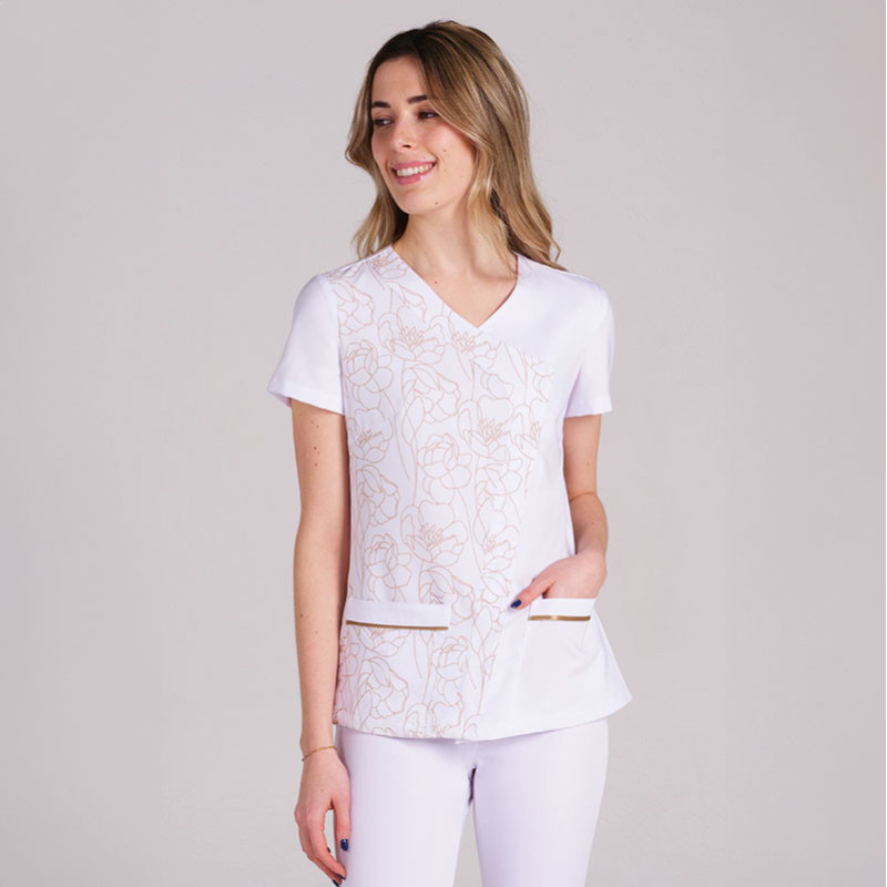 Chaqueta blanca estampado flores - Dyneke 8621784