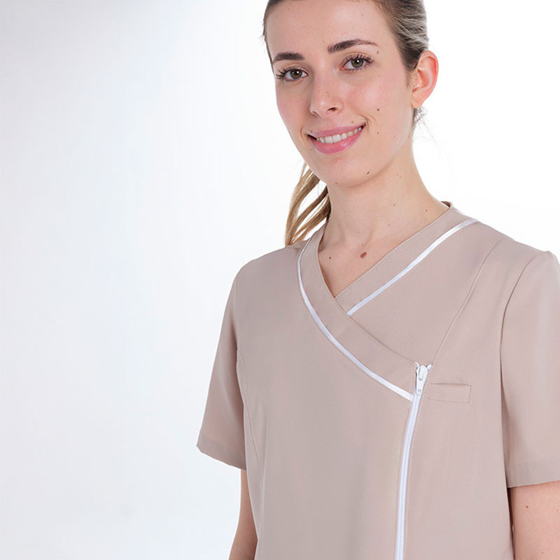 Chaqueta mujer microfibra elástica beige - Dyneke 8133785