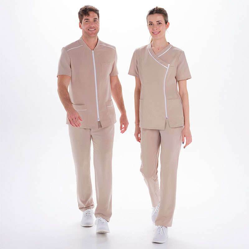 Chaqueta mujer microfibra elástica beige - Dyneke 8133785