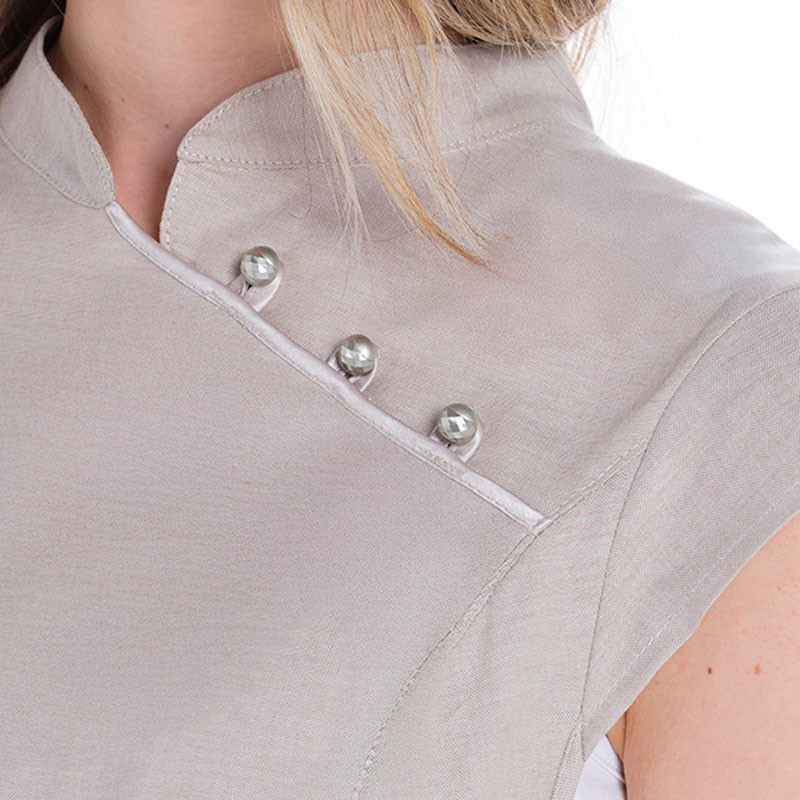 Estola beige con vivos de raso - Dyneke 8470832