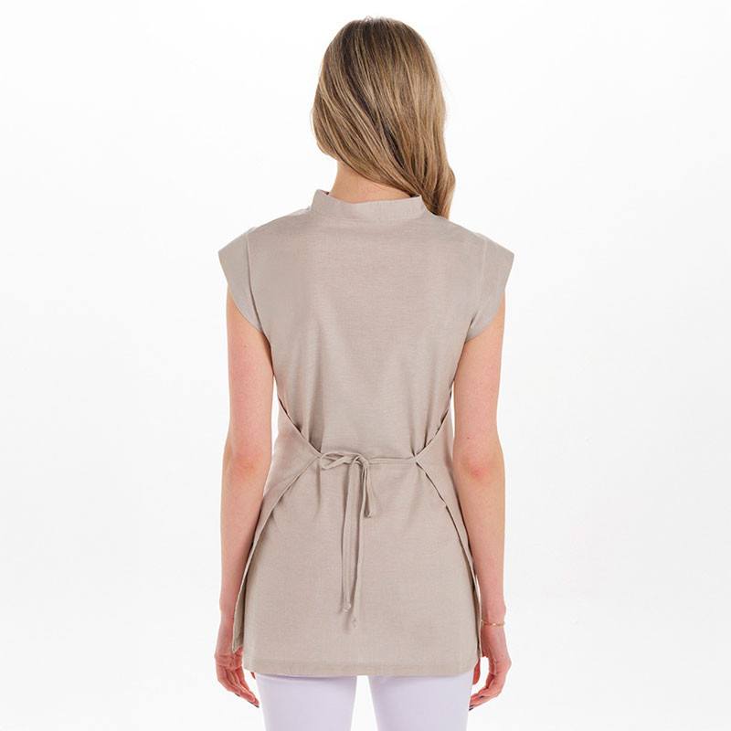 Estola beige con vivos de raso - Dyneke 8470832