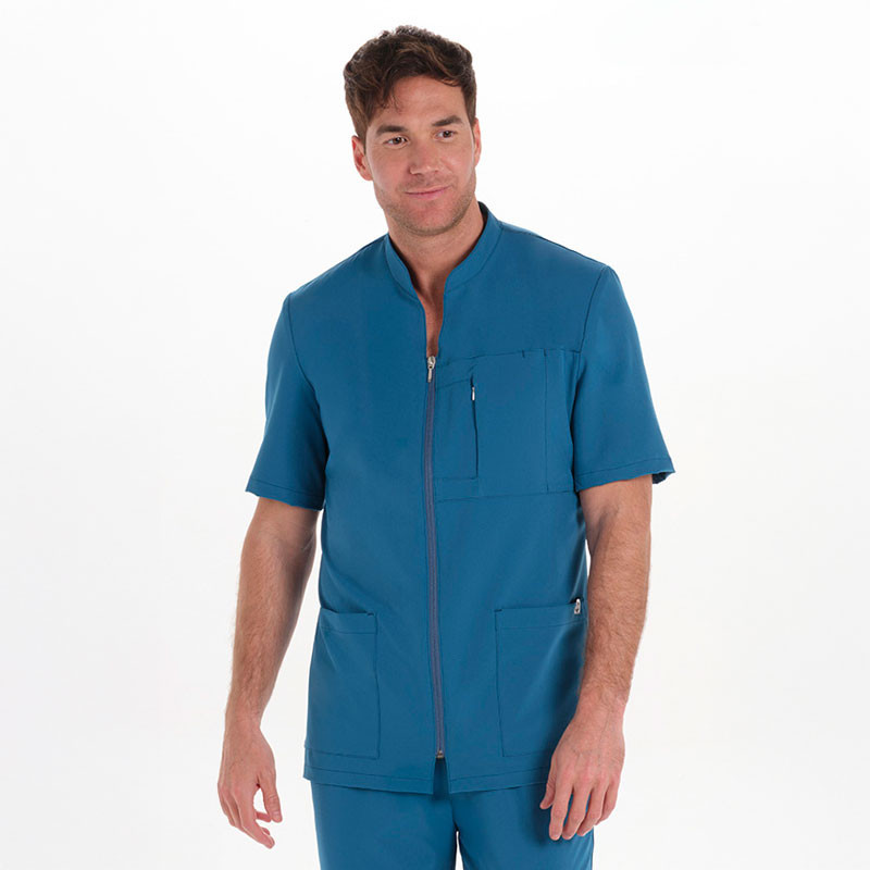 Chaqueta hombre verde petróleo elástica - Dyneke