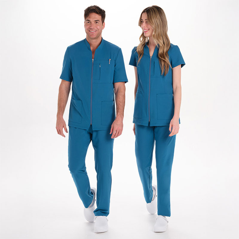Pantalón sanitario elástico verde petróleo - Dyneke 8201408