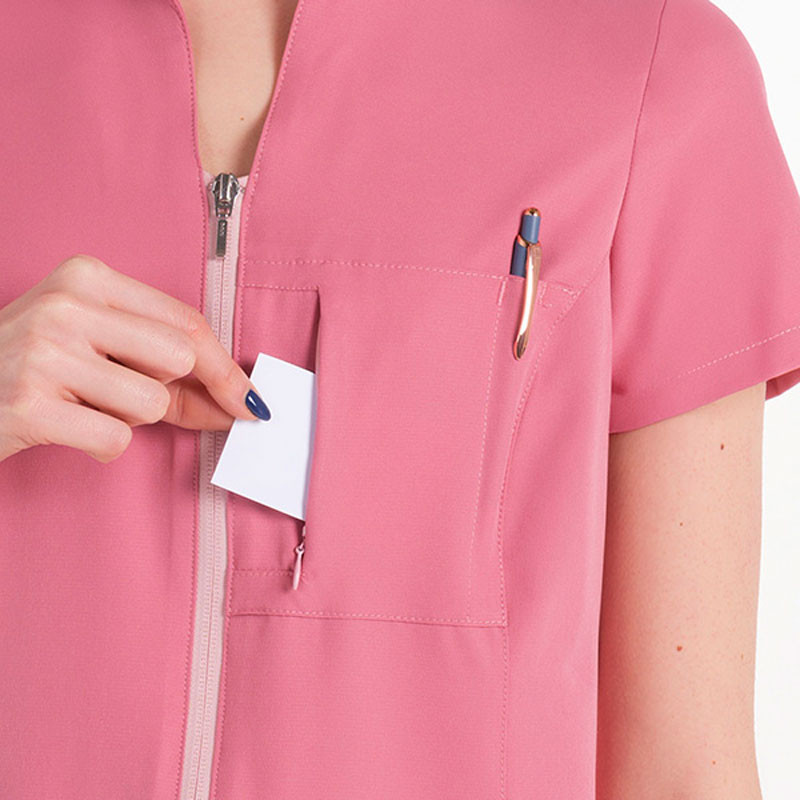 Chaqueta sanidad mujer rosa elástica - Dyneke 8124406