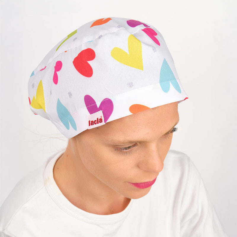 gorro sanitario corazones