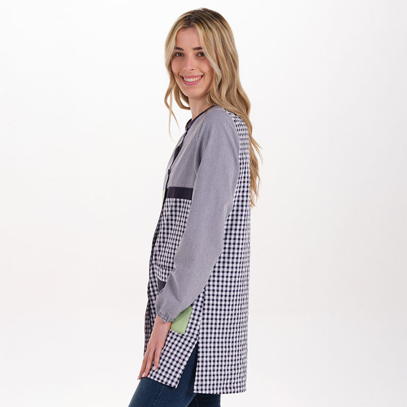 Bata maestra azul marino contrastes - Dyneke 8329978