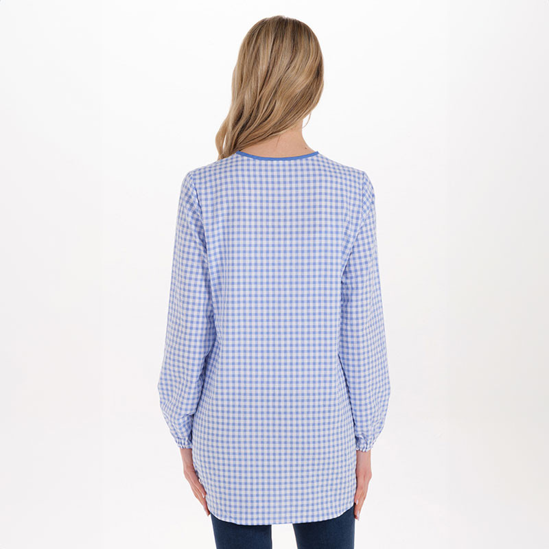 Bata de maestra azul tapetas Dyneke - Vestuario profesional