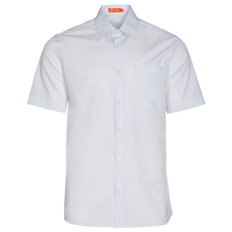 Camisa de hombre blanca con bolsillo Caine manga corta - Outlet