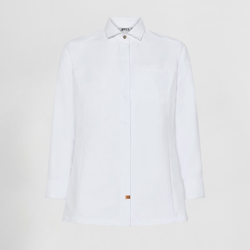 Chaqueta cocina blanca mujer con cuello Moral - Gary's