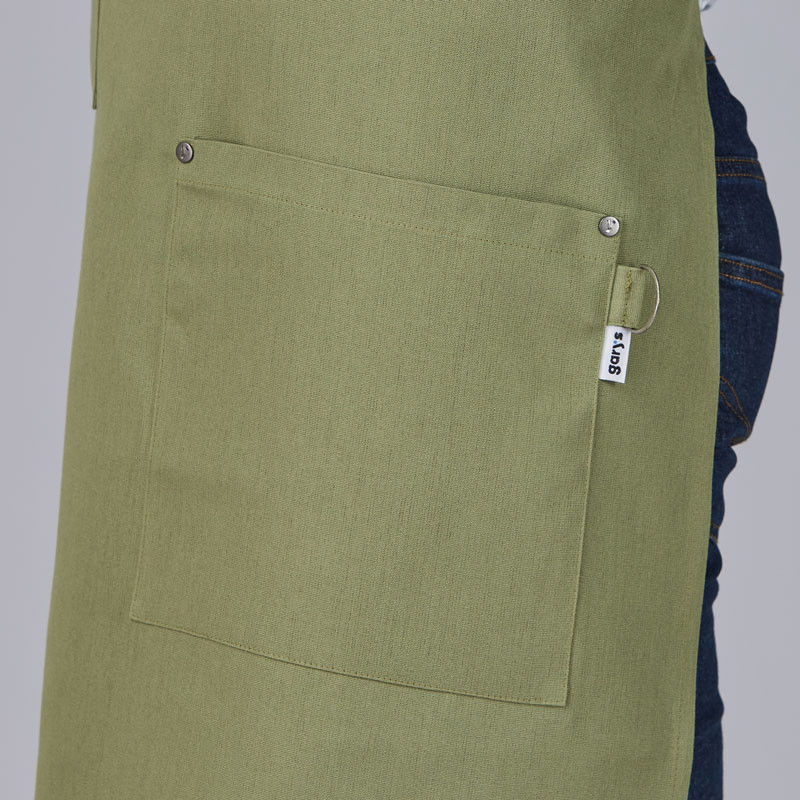 Delantal con peto cruzado bolsillo cartera- Gary's