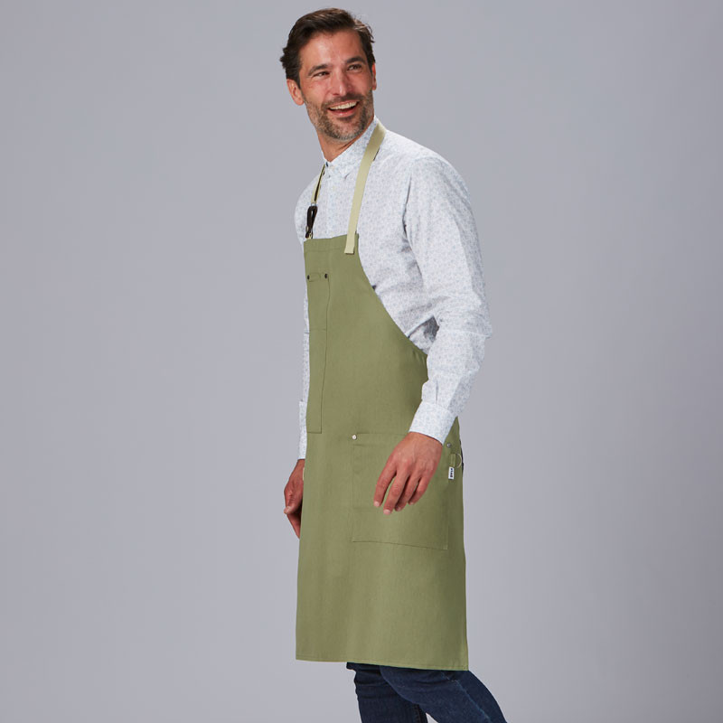 Delantal con peto cruzado bolsillo cartera- Gary's