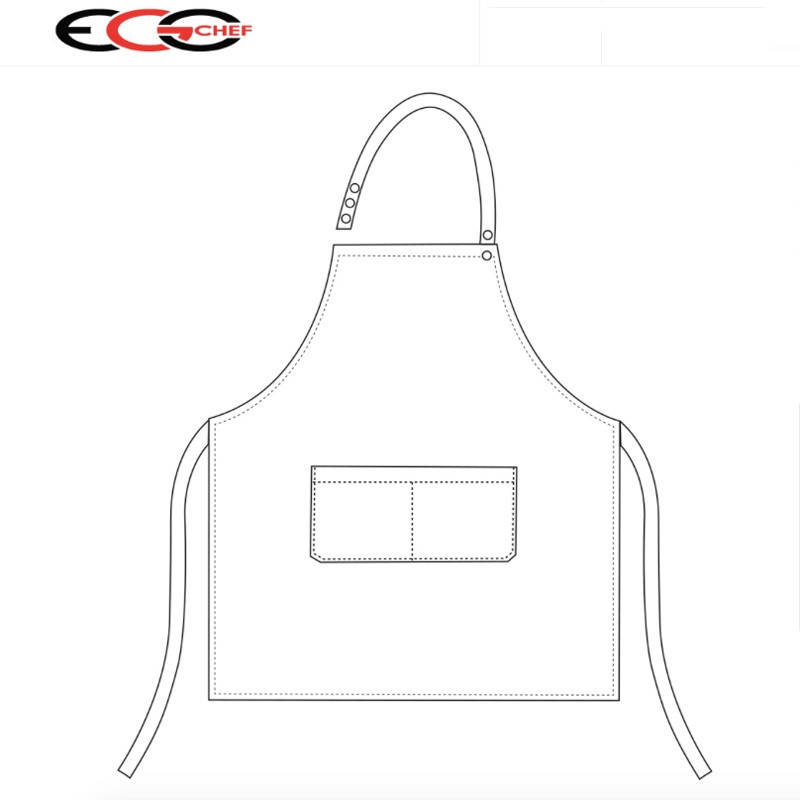 Delantal hostelería con peto corto Oktopus - Egochef
