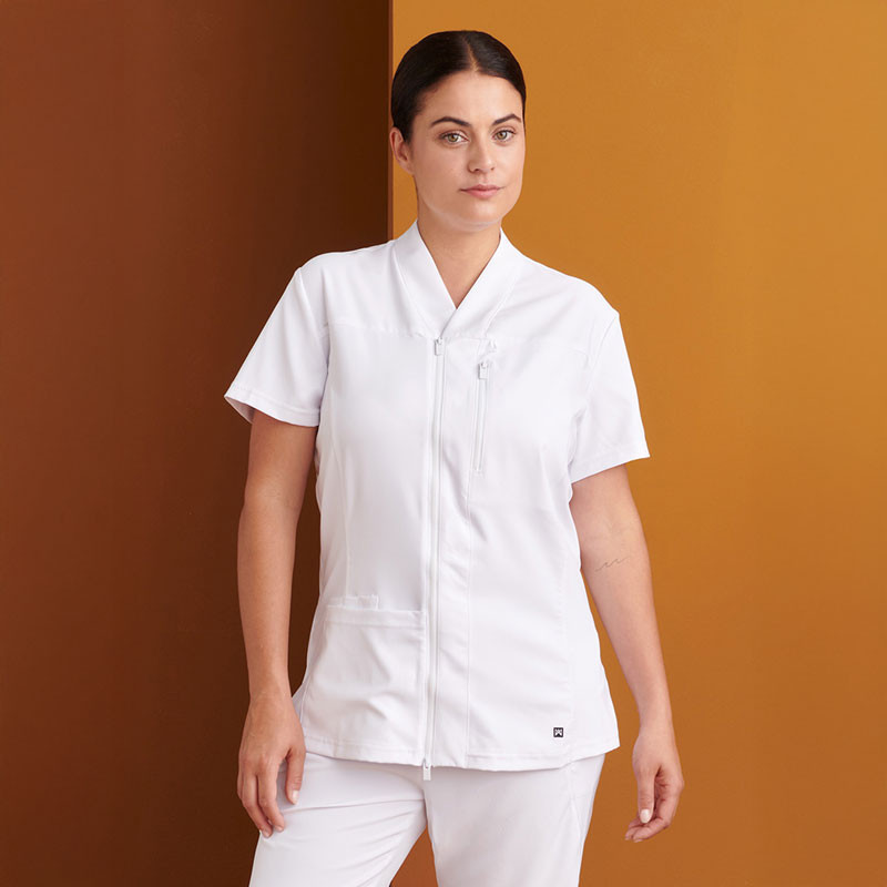 Chaqueta sanitaria de mujer Vela con cremallera - Monza