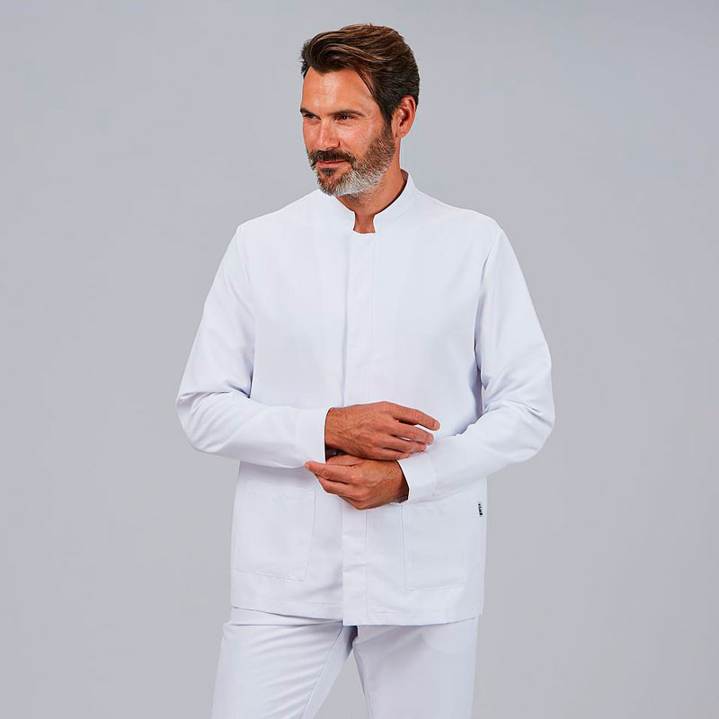 Chaqueta laboral de microfibra Aaron blanca Gary's - Envío 24 / 48 horas