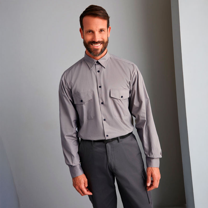 Camisa de trabajo industria gris - Monza