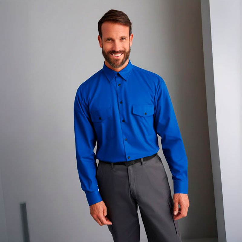 Camisa de trabajo industria azulina Outlet - Monza