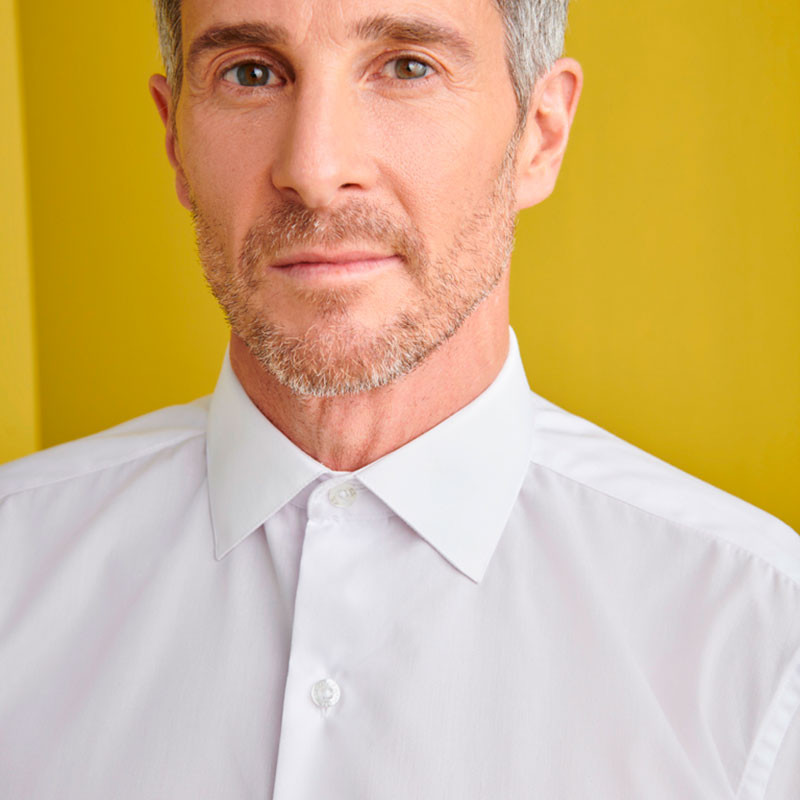 Camisa manga corta cuello italiano - Monza 02031