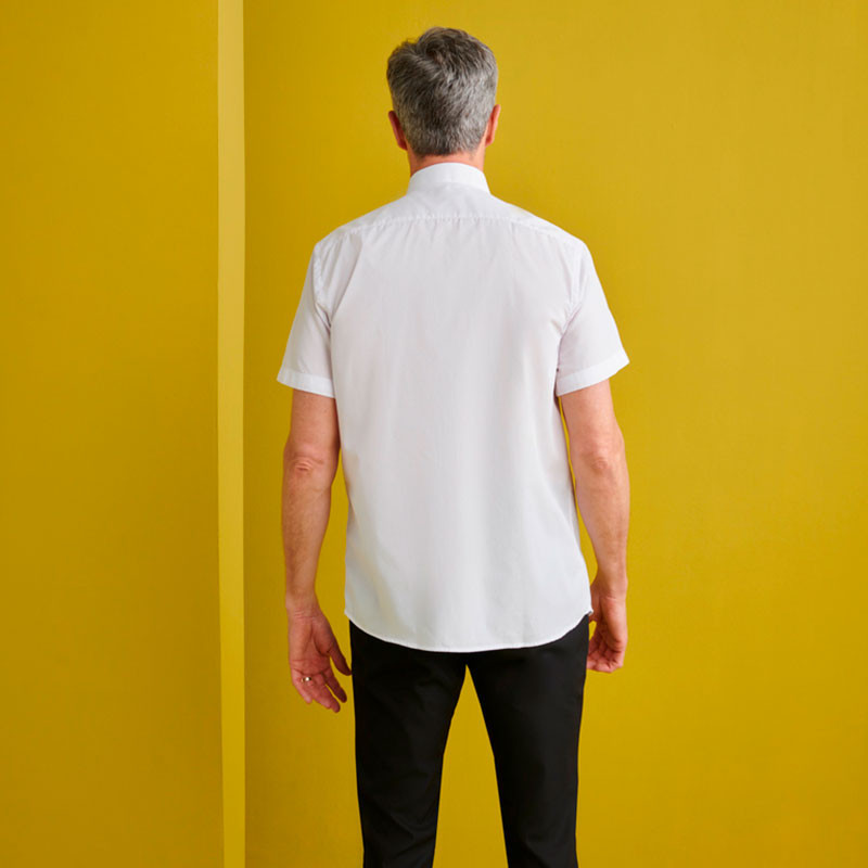 Camisa manga corta cuello italiano - Monza 02031
