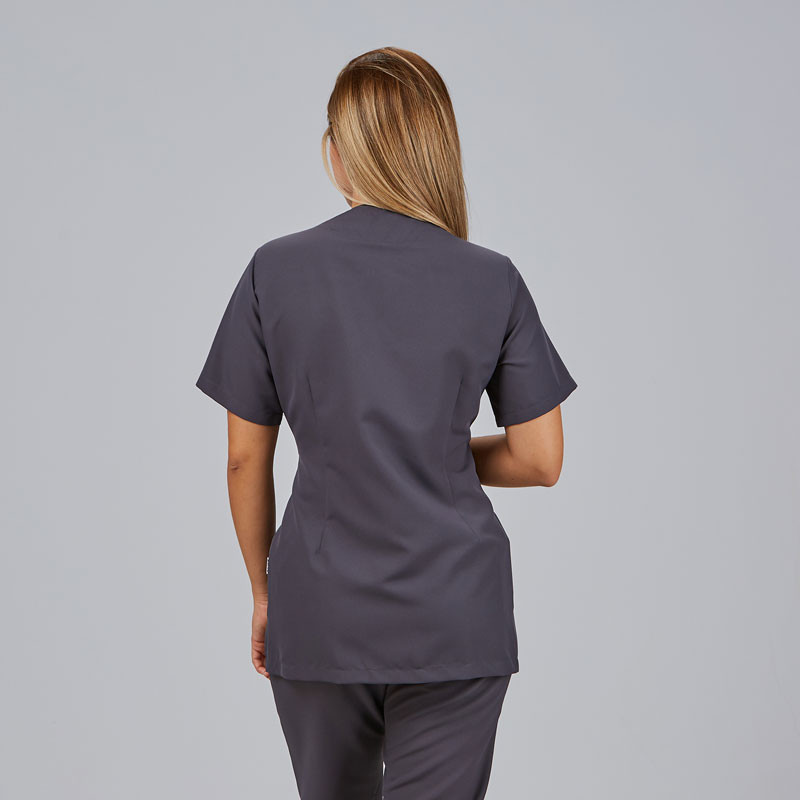 Chaqueta de microfibra gris marengo Elena