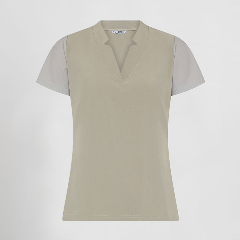 Camisola beige manga tejido Canalé Rosell- Gary's 600064