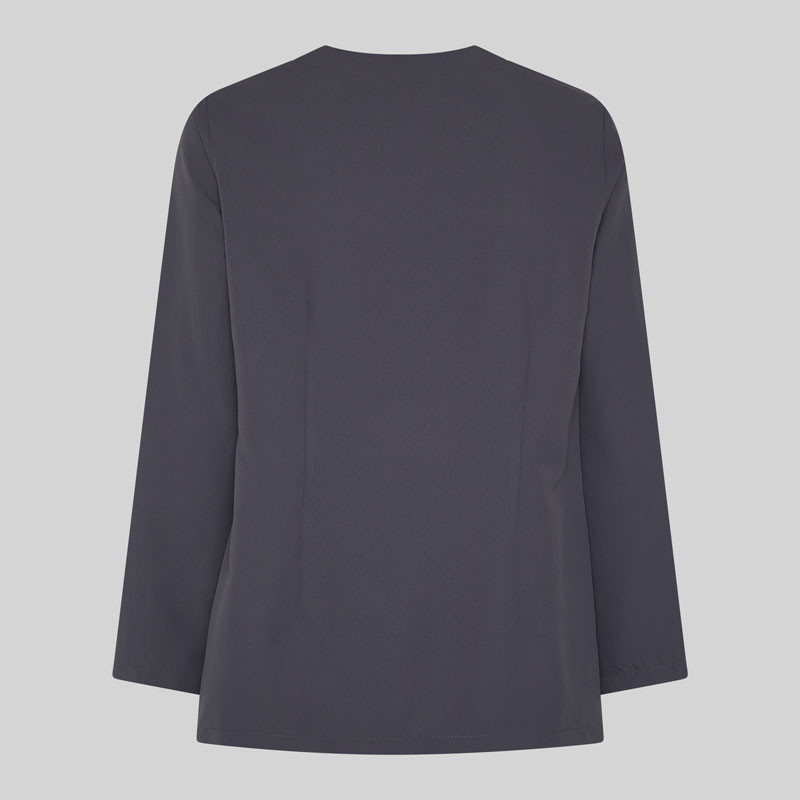 Casaca laboral Aitana gris marengo con corchetes - Gary's