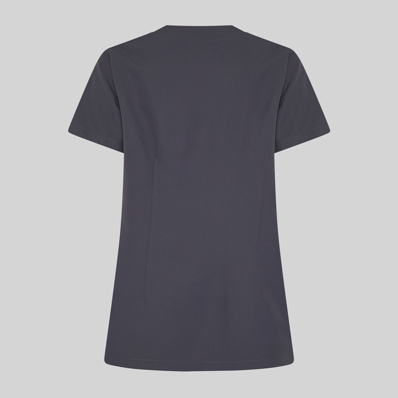 Casaca para dependienta gris marengo con corchetes Gary's - casadelasbatas.com